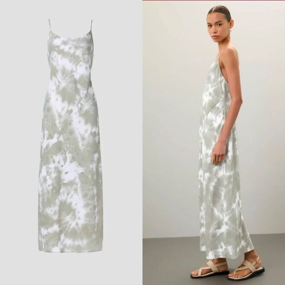 Thakoon Tie‎ Dye Midi Slip Dress Green Multi Size 14 - Picture 12 of 12